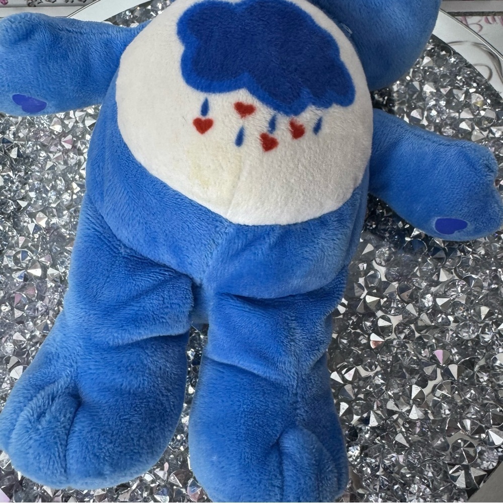 Care bear grumpy angry blue rain π§οΈ cloud stomach plush toy 2015 stuffed animal - Picture 3 of 5
